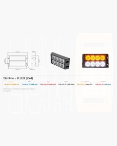 OS-KSLED24B-WA WARNING LAMP LED 24W WHT/AMB (10-30V)